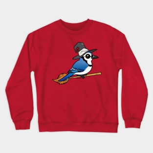 Witch Blue Jay Cute Halloween Birdorable Crewneck Sweatshirt